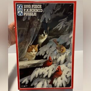 F.X. Schmid Wild Wings Birdwatchers Puzzle - 1000 Pieces 26.5 x 17.25 New Sealed